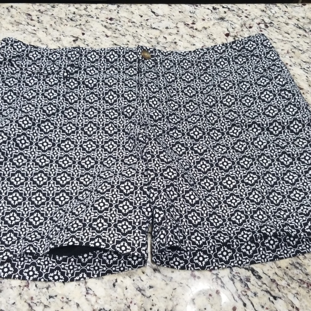 Black and white shorts
